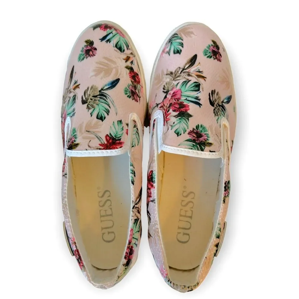 Guess Pink Floral Slip-On Sneakers - Picture 9 of 11
